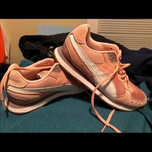 Pink puma sneakers